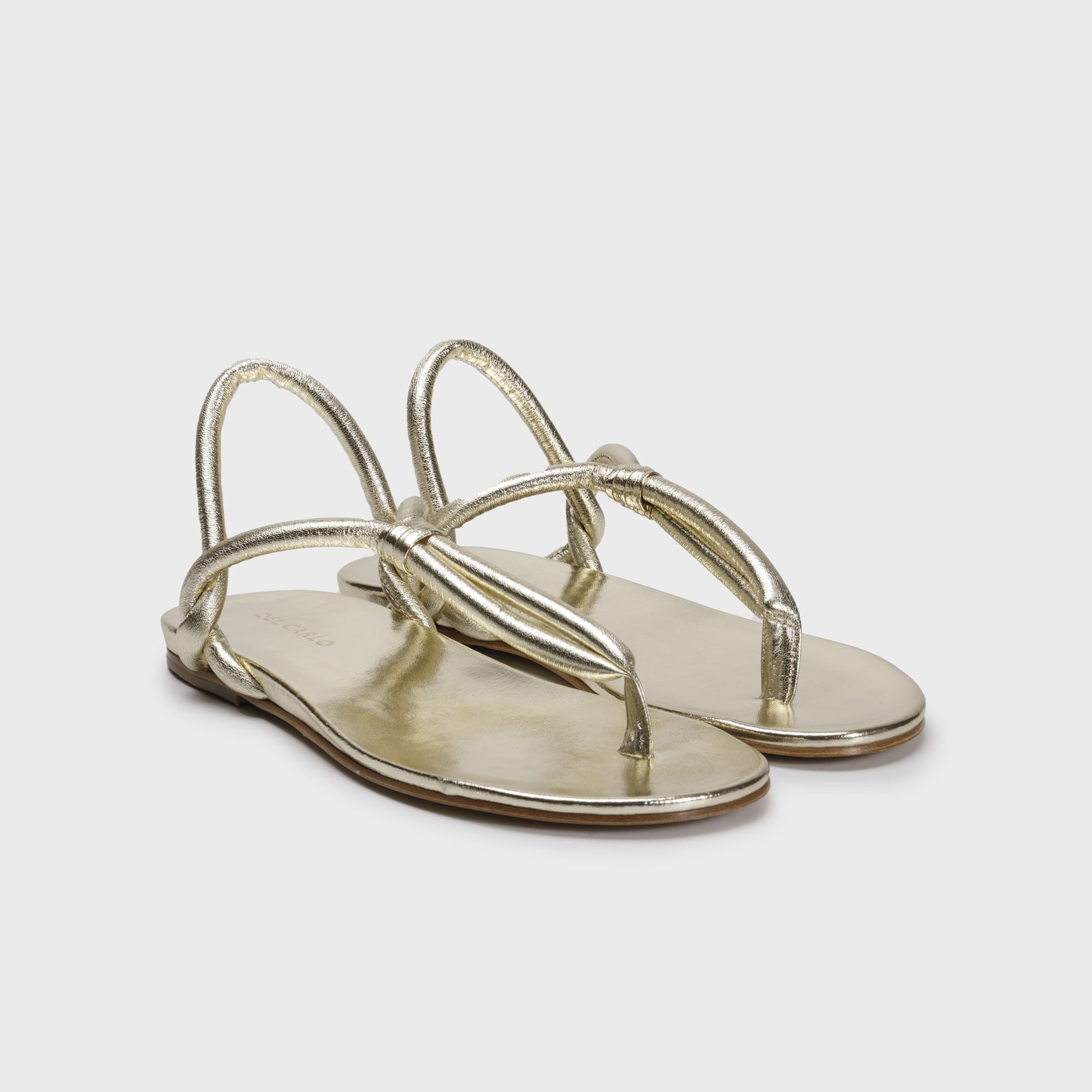 Del Carlo 60mm leather sandal - Neutrals